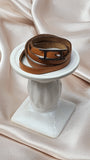 Hermes Brown Leather Wrap Bracelet - 1723