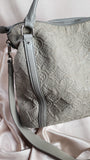 Louis Vuitton Grey Leather Embroidered Antia Top Handle Tote - 2155
