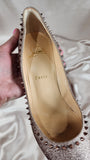 Christian Louboutin Glitter and Stud 4" Heels, Size 37.5 - 0234