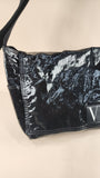 Valentino Black Patent Messenger Bag - 1116