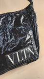 Valentino Black Patent Messenger Bag - 1116
