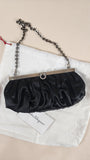 Salvatore Ferragamo Gancini Black Satin Accessory Pouch - 2288