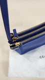 Celine Blue Leather Shoulder Bag - G0708