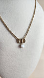 Christian Dior Gold Tone Necklace with CD Logo - 2643