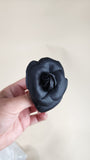 Chanel Black Camellia Flower Brooch - 2634