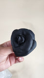 Chanel Black Camellia Flower Brooch - 2634