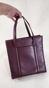 Cartier Burgundy Leather Shoulder Bag - 1689