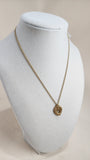 Christian Dior Gold Tone Necklace w/ Beveled Shield Pendant - 2635