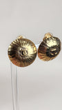 Chanel Gold Tone CC Logo Earrings - 2759