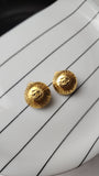 Chanel Gold Tone CC Logo Earrings - 2759