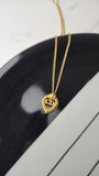 Christian Dior Gold Tone Necklace w/ Beveled Shield Pendant - 2635