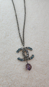 Chanel Crystal Silver Color Necklace - 2800