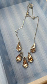 Swarovski by Touchstone 5 Diamond Shape Crystals Necklace - 1596