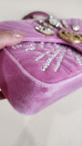 Gucci Marmont Pink Velor w/ Gold Tone Chain Shoulder Bag - 2880