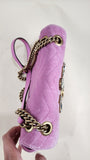 Gucci Marmont Pink Velor w/ Gold Tone Chain Shoulder Bag - 2880
