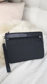 Mont Blanc Black Nylon Wristlet Clutch - 1799