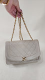 Chanel Beige Matelasse Diana Lambskin Shoulder Bag - 2887