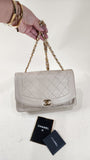 Chanel Beige Matelasse Diana Lambskin Shoulder Bag - 2887