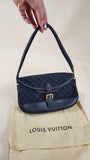 Louis Vuitton Mini Lin Navy Canvas Shoulder Bag - 1888