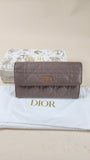 Dior Brown Leather Caro Wallet - 1887