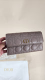 Dior Brown Leather Caro Wallet - 1887