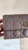 Dior Brown Leather Caro Wallet - 1887