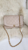 Chanel Beige Matelasse Diana Lambskin Shoulder Bag - 2887