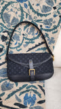 Louis Vuitton Mini Lin Navy Canvas Shoulder Bag - 1888