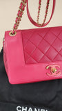 Chanel Pink Leather Chain Shoulder Bag - 2889