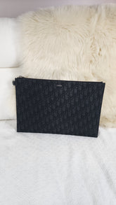 Christian Dior Black Trotter Canvas Clutch - 2906