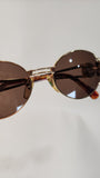 Fendi Gold Toned Metal Sunglasses - 2960