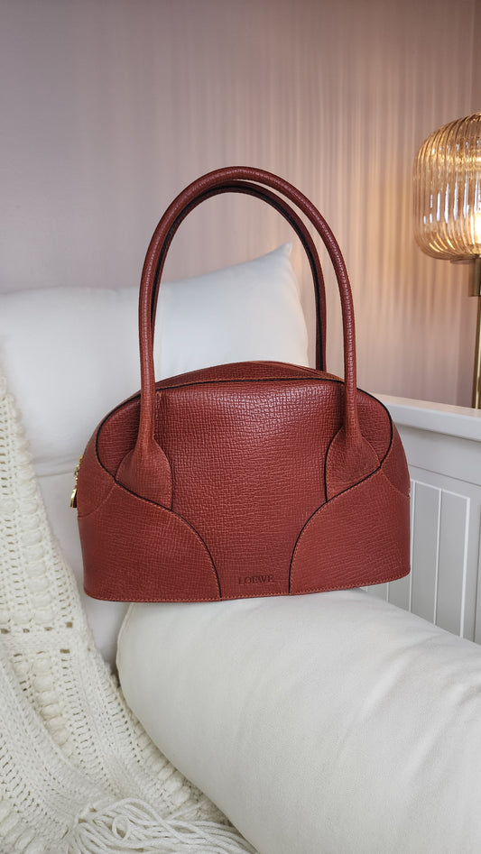 Loewe Brown Leather Hand Bag - G0707