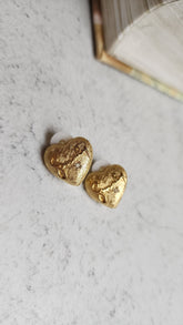 Givenchy Gold Tone Heart Clip-on Earrings - G0027