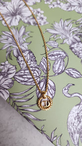 Christian Dior Gold Tone Round Pendant Necklace - 2839