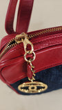 Chanel Denim & Red Leather Belt Bag - 2984