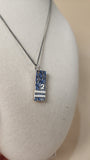 Christian Dior Trotter Print Blue and Silver Necklace - G0015