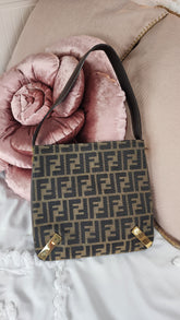 Fendi Zucca Canvas Shoulder Bag - 3016