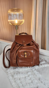 Gucci Brown Leather Backpack - 3015