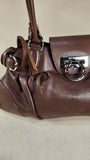 Salvatore Ferragamo Brown Leather Shoulder Bag - G0644