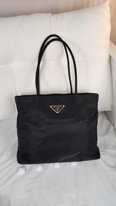 Prada Black Nylon Tote Bag - 3078