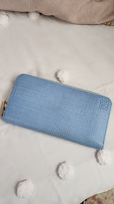 Loewe Blue Leather Long Zippy Wallet - G0072