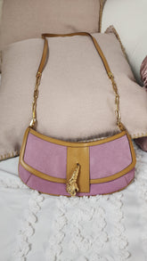 Gucci Pink Suede Shoulder Bag - 3050