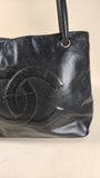 Chanel Black Caviar Leather CC Tote - 3076