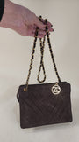 Chanel Brown Suede Chain Shoulder Bag - 2923