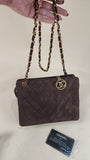 Chanel Brown Suede Chain Shoulder Bag - 2923
