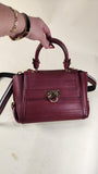 Salvatore Ferragamo Burgandy Leather 2way Hand Bag - 3059