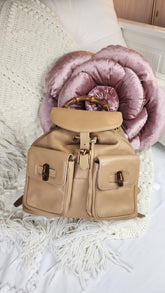 Gucci Beige Leather Backpack - 3003