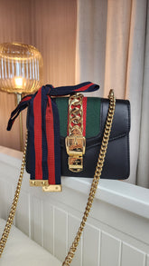 Gucci Black Sylvie Chain Shoulder Bag - G0108