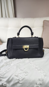 Salvatore Ferragamo Grey Leather 2 way Bag - G0129