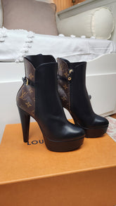 Louis Vuitton Afterglow Ankle High Heel Boots - G0095